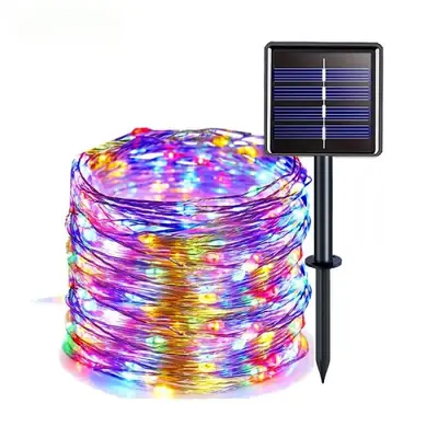 Image de Guirlande LED Solaire Étanche - Éclairage Magique pour Jardin & Noël