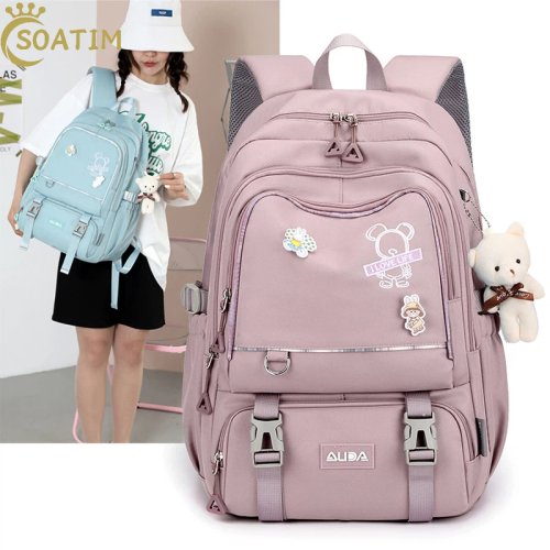 Immagine di Zaino da Scuola Grande per Ragazze Adolescenti, Kawaii e Stile Moderno – Borsa Scolastica con Scomparti Organizzati per Libri, Laptop e Accessori