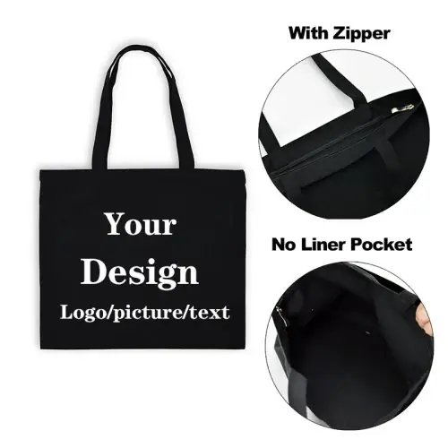 Image de Sac Fourre-Tout Personnalisable en Toile de Coton
