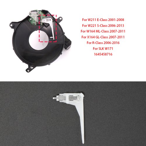 Immagine di Interruttore Colonna con Orologio e Sensore Angolo Sterzo – Kit di Riparazione Molla e Clip per Mercedes-Benz W211, W221, ML W164, W241, W171, SLK