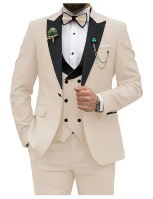 Image de Costume Homme Coupe Cintrée Double Boutonnage - Élégance & Style