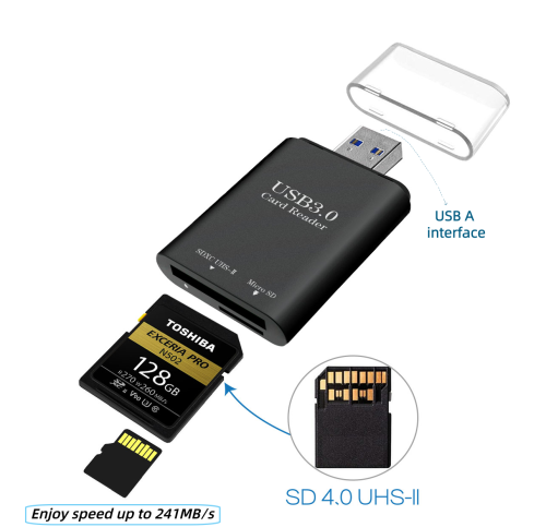Immagine di Lettore di schede USB C UHS-II Lettore di schede SD 4.0 Lettore di schede SD TF Lettore di schede di memoria Micro SD per telefono portatile Lettore di schede MacBook PC