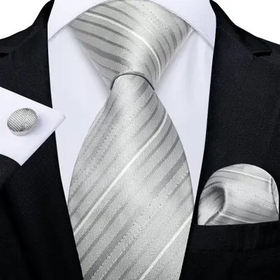 Image de Cravate Bleue à Rayures - Élégance Homme