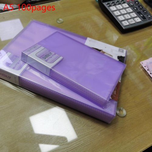 Imagen de Carpeta de archivos multicapa A5, libro de datos de inserción, 40-100 páginas, transparente, de hoja...