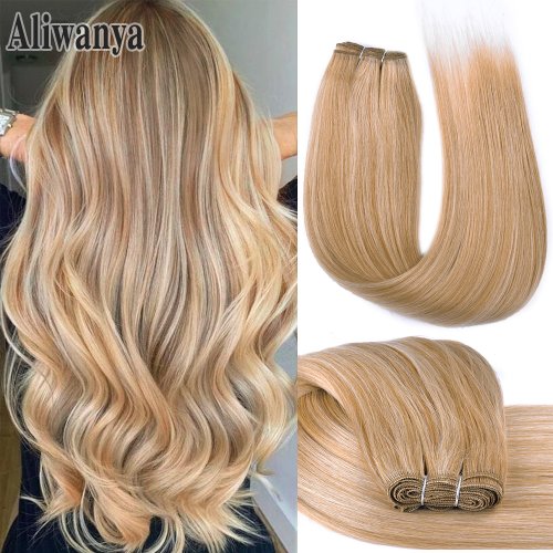 Immagine di Fasci di capelli lisci ossei Estensioni dei capelli lisci da salone Tessitura di capelli lisci Yaki sintetici super lunghi ad alta temperatura