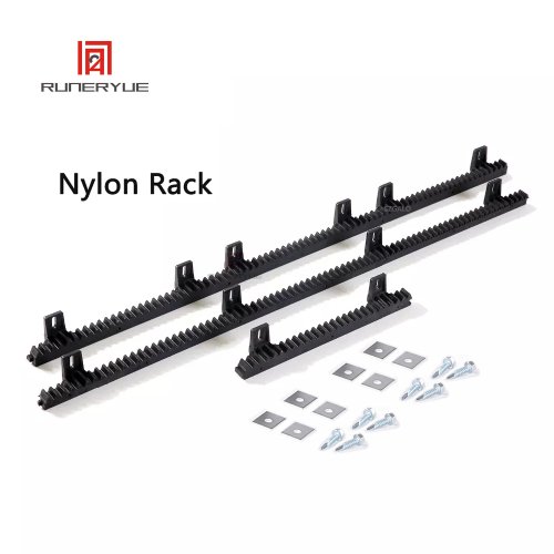 Afbeelding van 0.33 & 1 Meter 1.08ft & 3.28ft Per Item Nylon Tandwielrek Rail Voor Auto Schuifpoort Opener Accessoire Met Schroeven