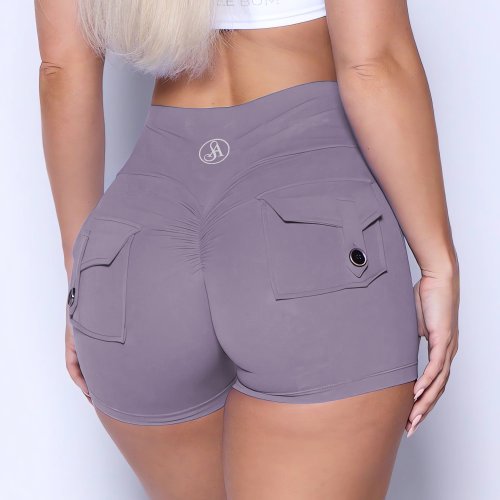 Image of 2025 Allure The Band Women's High-Waisted Pocket Scrunch Butt Shorts with Push-Up Effect – Gym, Yoga, and Everyday Wear Leggings for Women