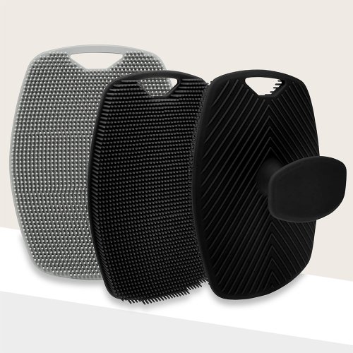 Afbeelding van Natuurlijke Siliconen Badborstel met Anti-Slip Greep – Exfoliërende Body Scrubber voor Diepe Reiniging en Huidmassage