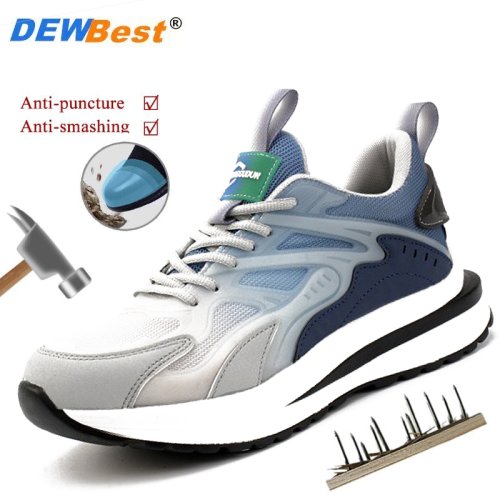 Imagen de Zapatos de Seguridad para Hombre con Punta de Acero Ligeros, Antigolpes y Antiperforación, Ideales para Trabajo Industrial y Actividades Deportivas