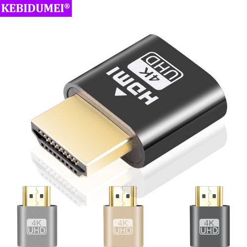 Afbeelding van 4K HDMI Virtuele Display Adapter met DP, DVI en VGA Ondersteuning – Headless Display Emulator voor PC en Laptop