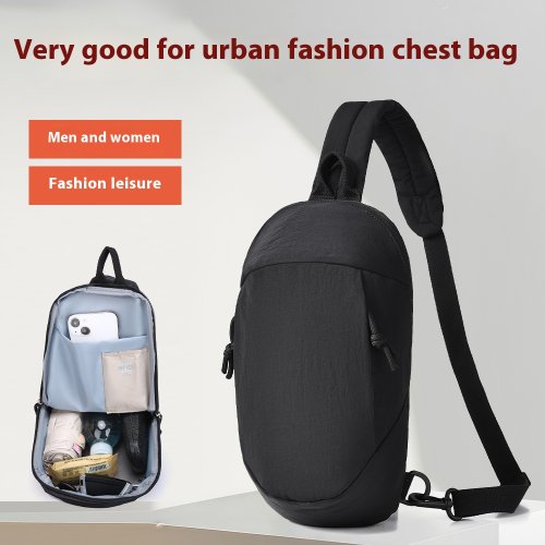 Afbeelding van Heuptassen voor heren en dames Lichtgewicht stijlvolle crossbodytas, borsttas voor dagelijks woon-werkverkeer Reizen Casual Messenger Bag
