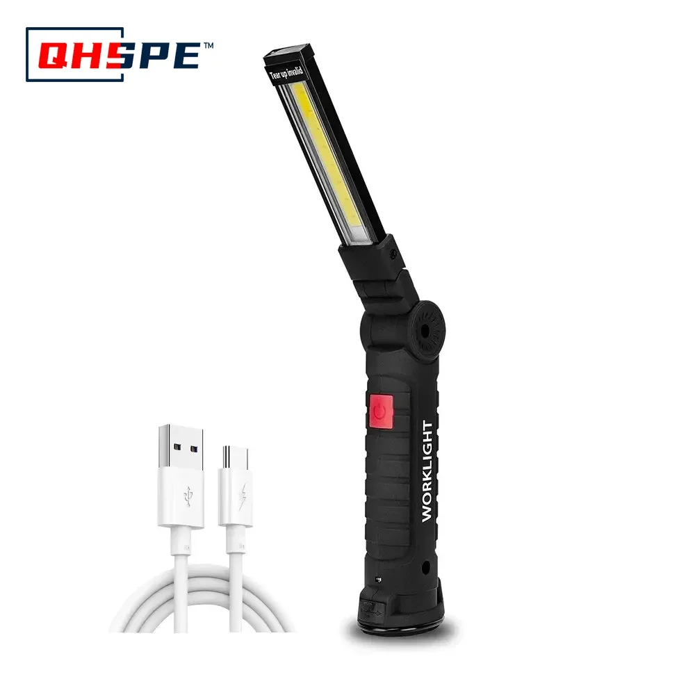Image de Lampe Torche LED Rechargeable - 5 Modes, Étanche IP64, Aimant & Crochet