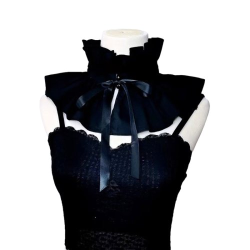 Image of Detachable False Collar Girls Clothes Shawl for Shirt or Dress Ruffled Laple Shawl for Lady Girl Shawl