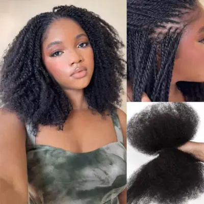 Image de Cheveux Afro Kinkys en Vrac 50g - Extensions pour Locs et Crochets