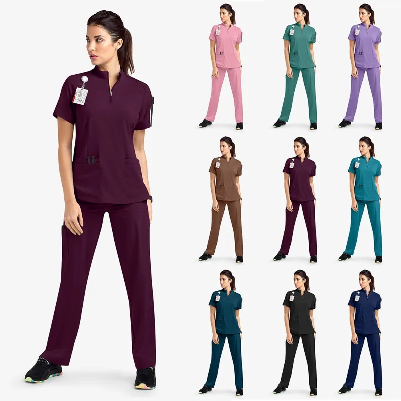 Afbeelding van Comfortabele Medische Scrubs met Korte Mouwen – Professionele Uniformen voor Ziekenhuizen, Tandartspraktijken en Dierenklinieken
