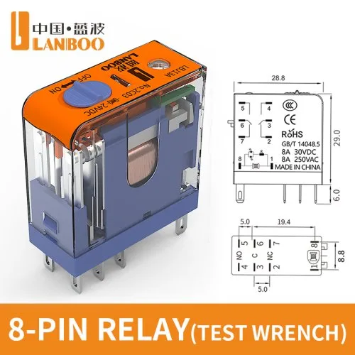 8pin 2NO2NC-T