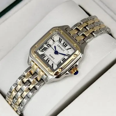 Image de Montre Femme Élégante en Acier - Style Rétro & Étanche