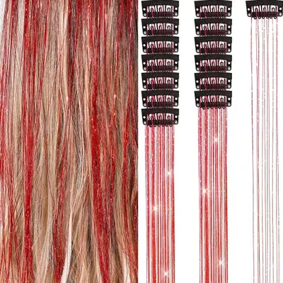 Image de Tinsel Cheveux Paillettes - Brins Brillants pour Tresses
