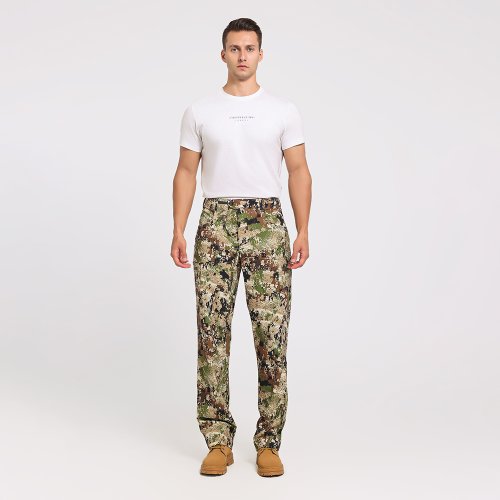 Image of Durable Camouflage Hunting Pants for Outdoor Adventures – High-Performance Jungle Travers Workwear with Reinforced Knees and Breathable Fabric
