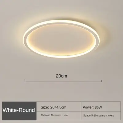 Image de Plafonnier LED Circulaire Télécommandé - Design Nordique Minimaliste