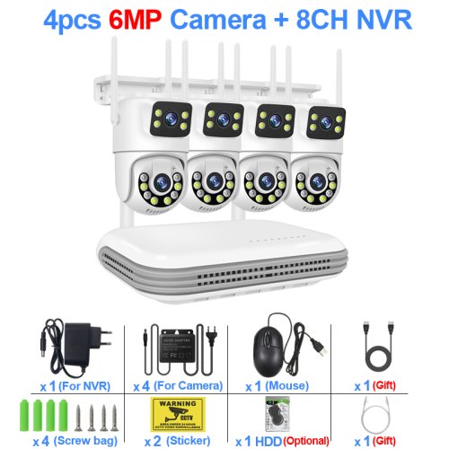 8CH NVR and 4 Cam