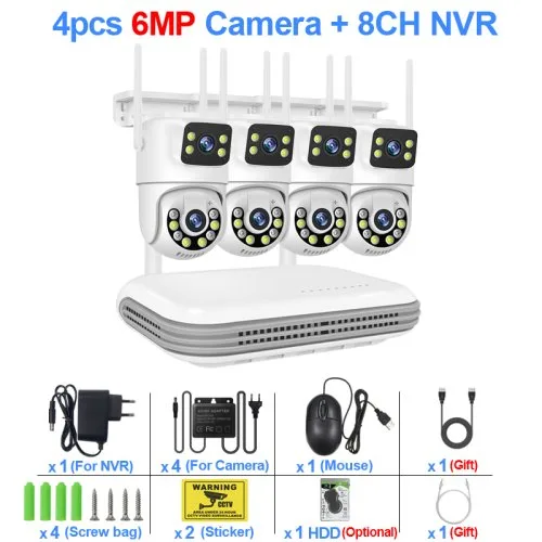 8CH NVR and 4 Cam