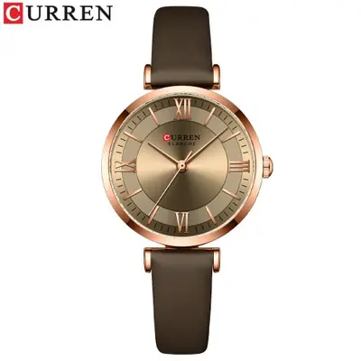 Image de Montre Femme Élégante en Cuir - Quartz Simple & Raffiné