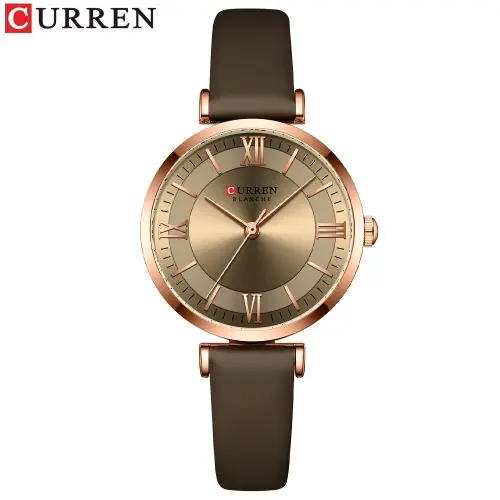 Image de Montre Femme Élégante en Cuir - Quartz Simple & Raffiné