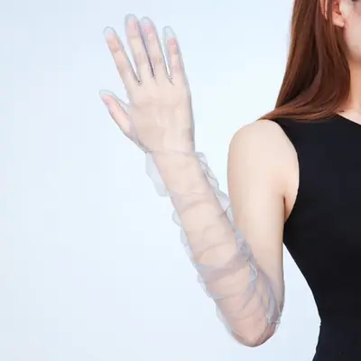 Image de Gants Longs Transparentes - Style Élégant & Élastique