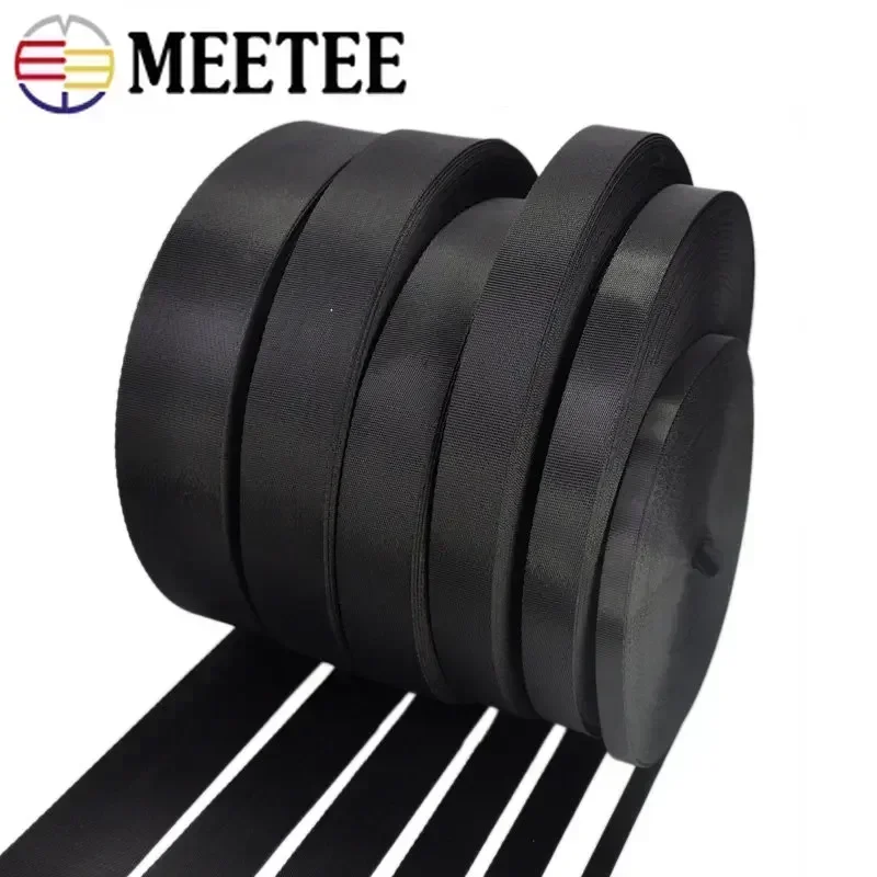 Immagine di Nastro in Nylon Nero 5 Metri x 100 mm - Tracolla per Zaino, Collare per Animali Domestici, Cintura di Sicurezza, Fascia per Borsa, Accessorio per Cucito e Artigianato Fai Da Te
