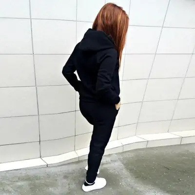 Image de Survêtement Femme 2 Pièces - Sweat à Capuche & Pantalon Décontracté