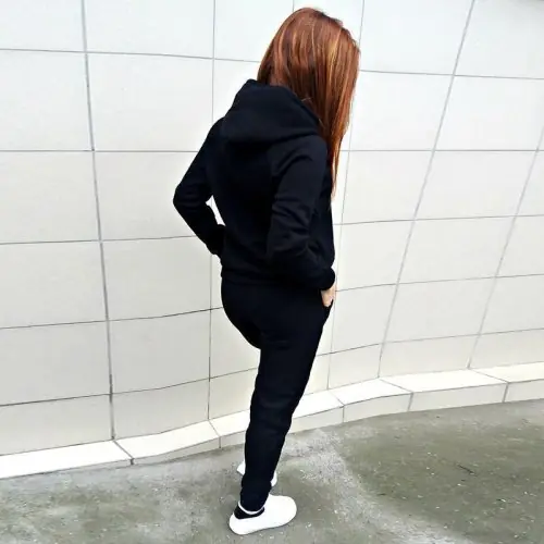 Image de Survêtement Femme 2 Pièces - Sweat à Capuche & Pantalon Décontracté