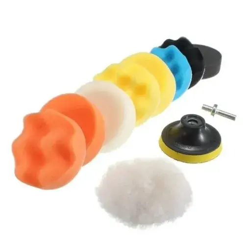 Image de Kit de Polissage Voiture - Éponges Peluche & Roues de Nettoyage