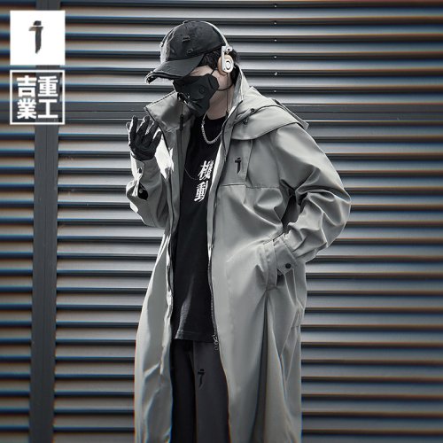 Afbeelding van 11 BYBB'S DARK Mannen Tactische Trenchcoat 2025 Winter Lange Jassen Windjack Heren Losse Punk Functionele Lange Jassen Techwear