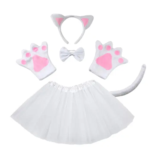 Blanc chat 5pcs