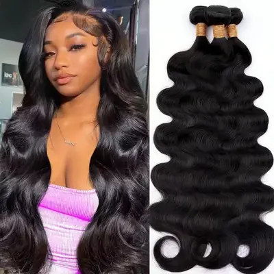 Extensions de Cheveux Brésiliennes Naturelles - Noir Pur