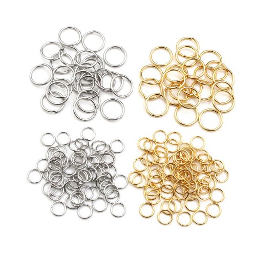 Image de Anneaux de Saut Dorés en Acier Inoxydable - 200 pcs