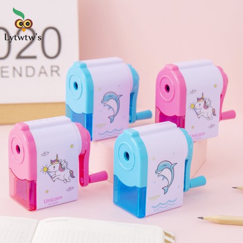 Bild von Niedlicher Einhorn-Delfin-Mechanikspitzer für Bleistifte – Kreativer Schreibwarenartikel für Schule und Büro mit farbenfrohem Design
