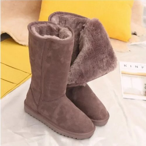 Image of Women Classic Ladies Girls Winter Snow Boots 2024 Waterproof Warm Genuine Leather Fur Australia Plus Velvet Knee High  Winter