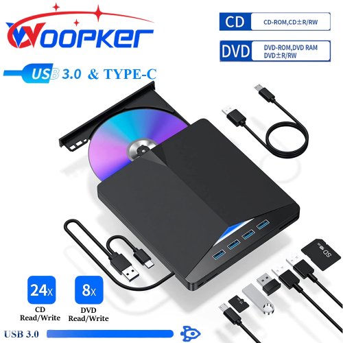 Image de Lecteur DVD Portable USB 3.0 - 7 en 1