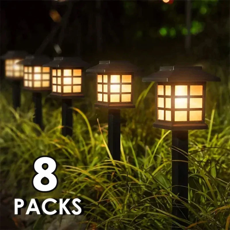 Afbeelding van Zonnepaneel LED Tuinverlichting - Waterdichte Padlampen voor Tuin, Oprit en Pad met 2/4/6/8 Stuks Set