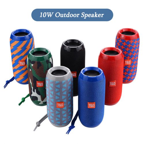 Image of Portable Waterproof Outdoor Bluetooth Speaker with TF Card, FM Radio, and AUX Input – Powerful Wireless Column Loudspeaker for Parties, Gardens, and Travel