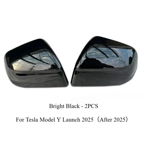 Imagen de Espejo retrovisor de coche para Tesla Model Y Juniper 2025, carcasa decorativa de fibra de carbono A...