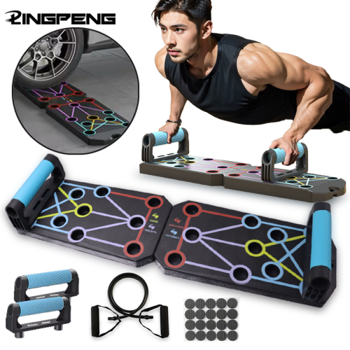 Immagine di Supporto Pieghevole per Flessioni e Allenamento Addominale - Tavolo Multifunzionale Portatile per Fitness a Casa e in Palestra