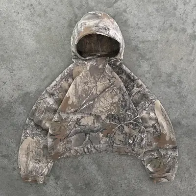 Image de Sweat à Capuche Camouflage Oversize Streetwear