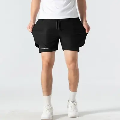 Image de Shorts Homme 2 en 1 Sport & Fitness - Séchage Rapide
