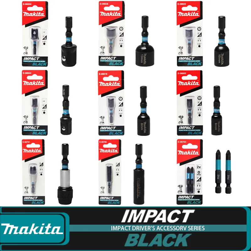 Imagen de Juego de Brocas para Destornillador de Impacto Makita - Accesorios para Taladro Eléctrico, Herramientas de Conducción Negras de Alta Resistencia