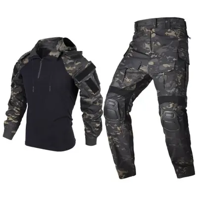 Image de Pantalon Tactique Homme - Camouflage US pour Airsoft, Paintball & Travail