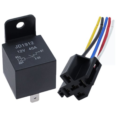 Image of High-Quality 4-Pin 5-Pin 40A Waterproof Automotive Relay for 12V/24V DC Systems – Normally Open, Long-Lasting Car Relay for Headlights, Air Conditioner, and Other Electrical Accessories