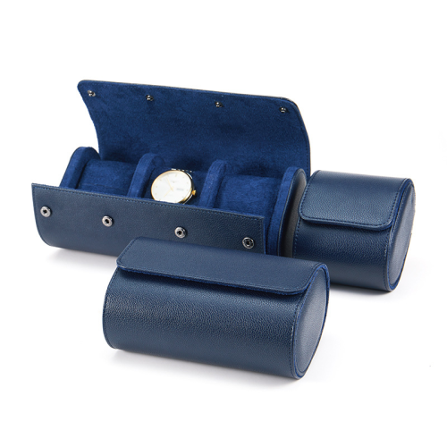 Immagine di Rotolo da Viaggio in Pelle per Orologi con 1, 2 o 3 Scomparti – Custodia di Lusso per Orologi Autentica, Scatola di Immagazzinamento, Ideale come Regalo